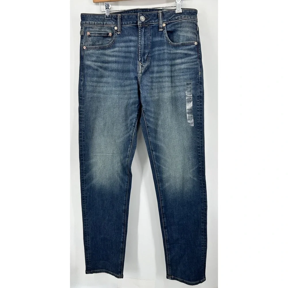 American Eagle Athletic Fit Air Flex+ Denim Blue Jeans Men's Size 33x34 NWT